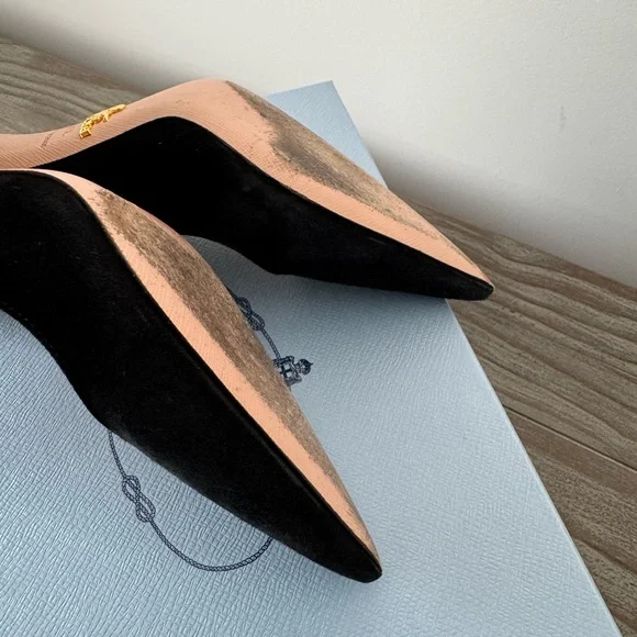 Prada Calzature Donna Suede Stiletto Pumps - Picture 9 of 11